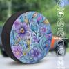 Yeahhhlife Colorful Floral Spare Tire Cover, Travel Trailer Camper Truck SUV Waterproof Wheel Cover, Sun Rain Snow Protector 14" view 3