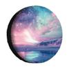 Cafetime Spare Tire Cover Beautiful Aurora Night Sky Galaxy Forest Decor Camping Trailer Wheel Protectors Covers 15 Inch for Rv SUV Truck Camper Travel Trailer Style 2 view 1