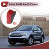 PARSLUCK Gear Shift Knob Cover for Honda CR-V 2015-2016 Faux Leather Interior Anti-Slip Protector Car Shift Knob Cover Red Black view 2