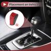 PARSLUCK Gear Shift Knob Cover for Honda CR-V 2015-2016 Faux Leather Interior Anti-Slip Protector Car Shift Knob Cover Red Black view 3
