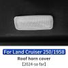VLSDJ Roof Horn Cover for 2024 2025 2026 Toyota Land Cruiser 250 1958 Prado Silver Stainless Steel Interior Upgraded Accessories Decorative Protective Cover (Roof Speaker Cover) view 2