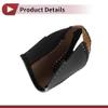 Motoforti Gear Shift Knob Cover for Volkswagen Taos 2022-2023 Faux Leather Interior Protective Car Shift Knob Cover Brown Black view 4