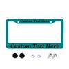 Reyrusa Personalized License Plate Frame, Customized Aluminum Metal Car Tag Frames for Men Women, Customizable License Plate Holder with Text Logo Teal 6.3"x12.3" view 1