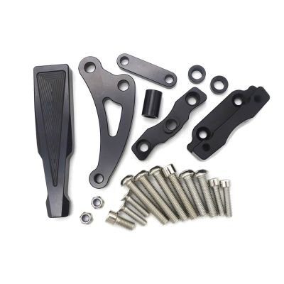 Steering Damper Motorcycle Steering Damper For CB650F Motorcycle Steering Stability Damper Damper Titanium Ruler(Black Bracket)