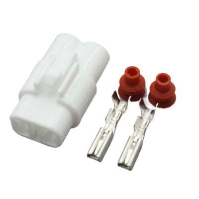 AICNRUT 1-20kits Sealed 2Pin MT090 2Pin Male Female Housing Waterproof Connector for 6187-2171 6180-2181 (White Female,10Sets)