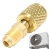 R32 R454B Brass Adapter: 1/4 Inch Female to 1/4 Inch Male Reverse Thread for R-454B/R-32 and A2L/R-32/R-454B Tanks, Mini Split Adapter for Gauges view 1