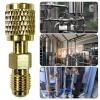 R32 R454B Brass Adapter: 1/4 Inch Female to 1/4 Inch Male Reverse Thread for R-454B/R-32 and A2L/R-32/R-454B Tanks, Mini Split Adapter for Gauges view 3