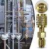 R32 R454B Brass Adapter: 1/4 Inch Female to 1/4 Inch Male Reverse Thread for R-454B/R-32 and A2L/R-32/R-454B Tanks, Mini Split Adapter for Gauges view 4