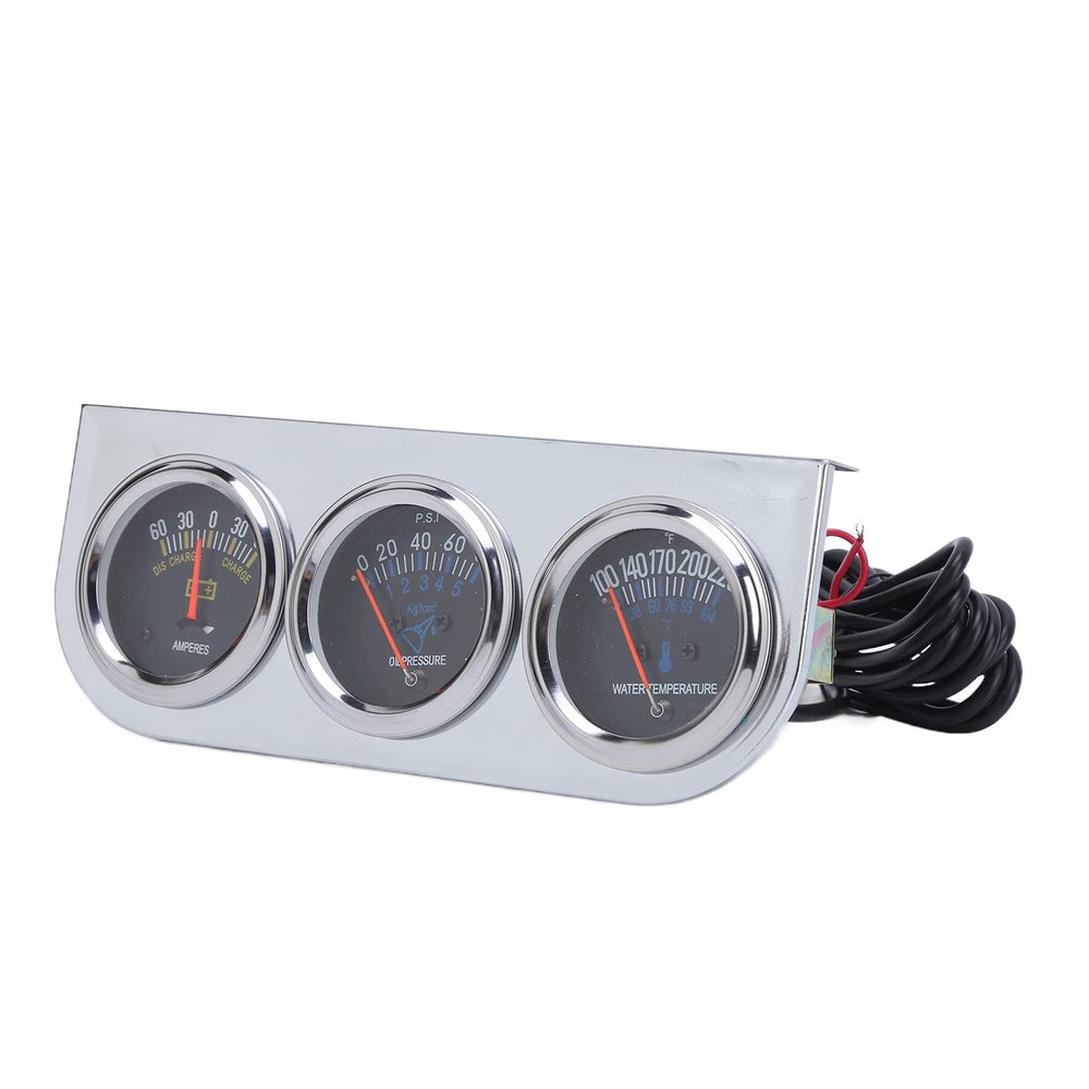 Bnineteenteam 52mm 3-in-1 Car Gauge Kit for 12V Vehicles