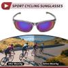 Hihaha 1 Pc Motorcycle Riding Goggles PC Cycling Sunglasses Green Lens Gray Frame view 3