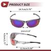 Hihaha 1 Pc Motorcycle Riding Goggles PC Cycling Sunglasses Green Lens Gray Frame view 4