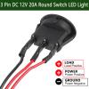 10pcs KCD1 Wired On/Off Rocker Toggle Switch 3 Pin DC 12V 20A Round Switch LED Light Power On Off Switches SPST for Truck Boat Cars(Green) view 4