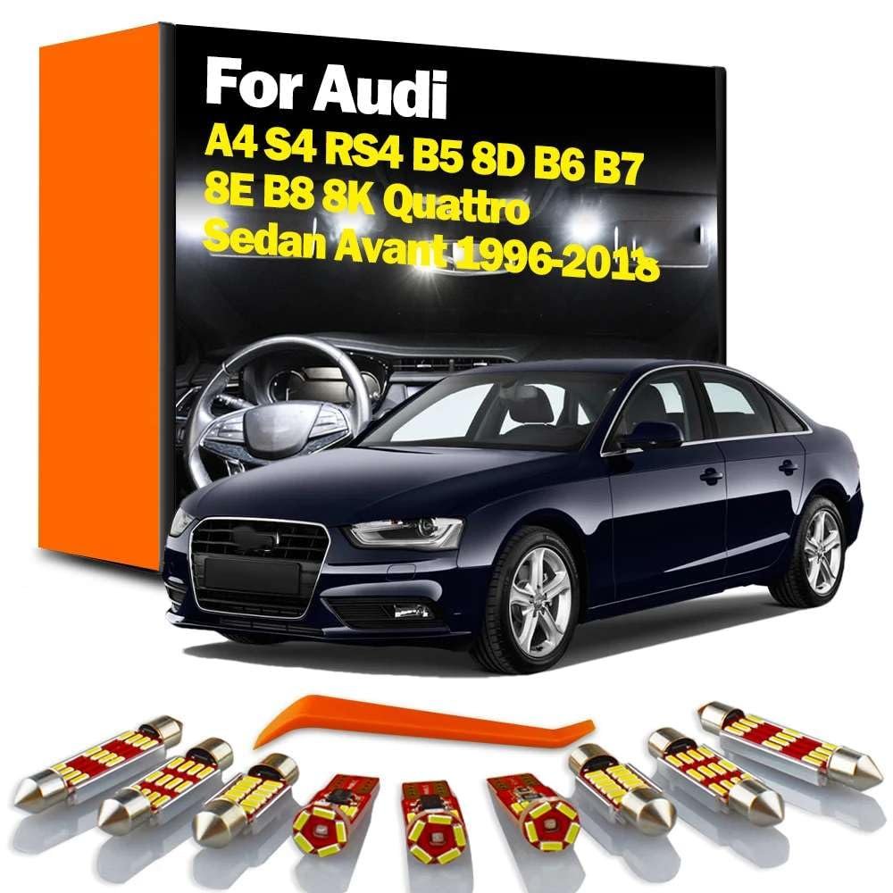 LED Interior Map Dome Light Bulbs Kit, for Audi A4 S4 RS4 B5 8D B6 B7 8E B8 8K Quattro Sedan Avant Car Accessories