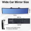 Rear View Mirror, Universal 12 Inch Wide Angle Rear View Mirror, Convex Clip On Panoramic Rears Views Mirrors, Anti-Glare Extended Broadway Mirrors, Rearview Mirroring Accessories for Cars (Blue) view 2