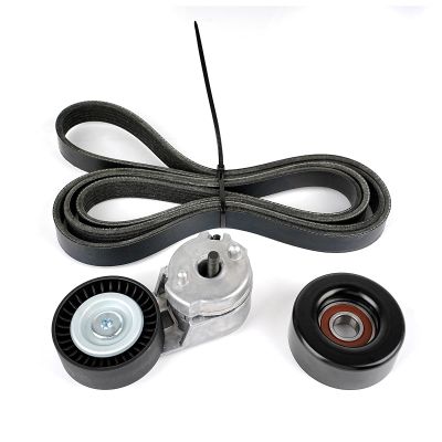Baxzl Idler Pulley and Belt Tensioner Kit for Jeep Grand Cherokee Wrangler 1999 2000 2001 2002 2003 2004 2005 2006 4.0L L6 Replaces 90K-38163 90K38163 38163 419-016 38043 419610 K060882 6K882 6PK2240