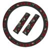 Halloween Skull Steering Wheel Cover Elastic Non-Slip Car Steering Wheel Covers with Seat Belt Shoulder Pad for Women Men view 1