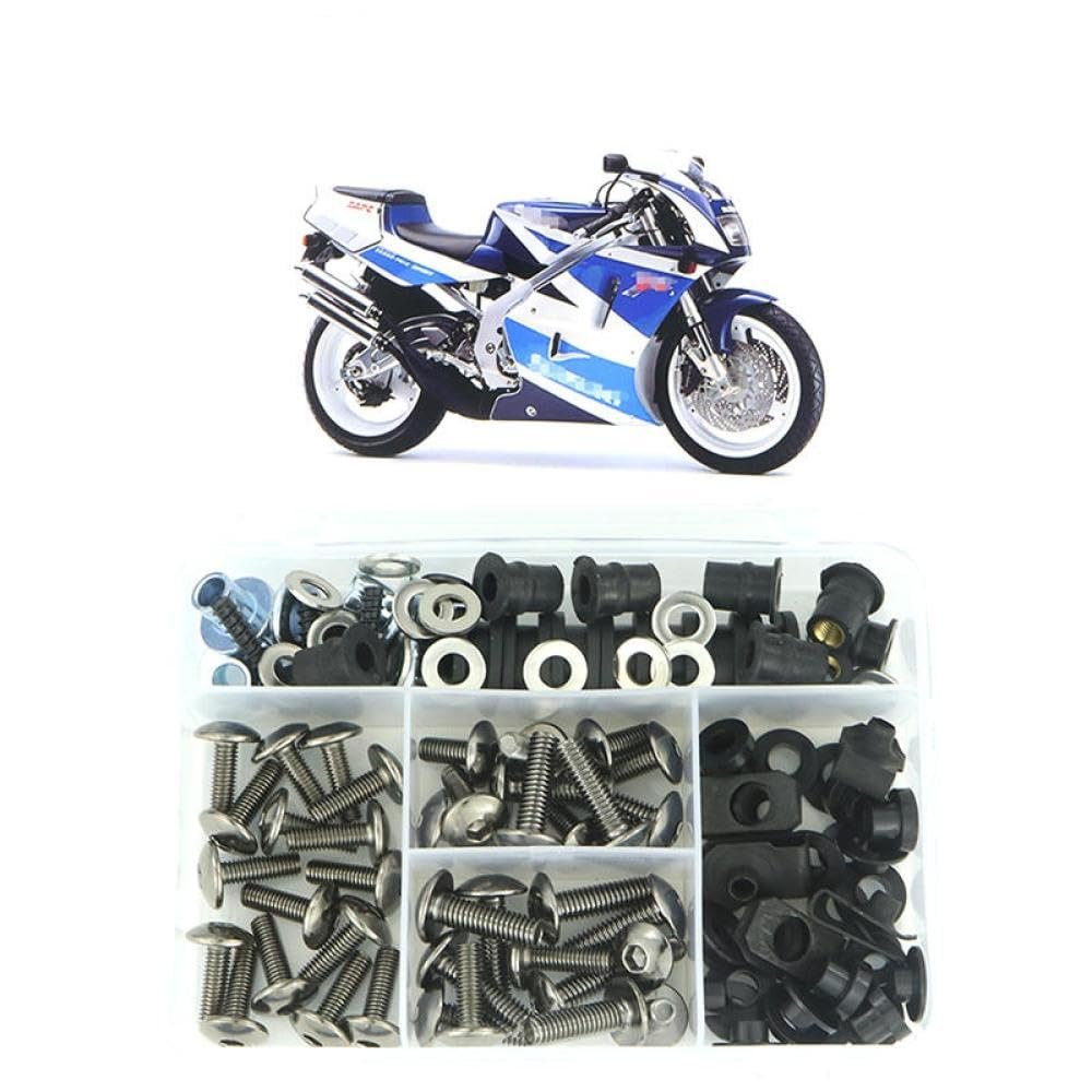 RGV 250 VJ22 Fairing Bolts Full Set with Clips and Speed Nuts Compatible Compatible with 1991 1992 1993 1994 1995 1996 1997 1998 Models(Titanium)