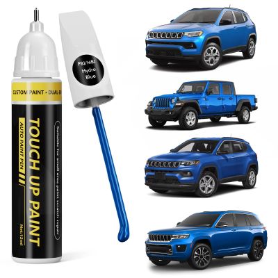 Pholeon (Hydro Blue (PBJ/MBJ) Car Touch Up Paint For JEEP, Car Paint Scratch Repair Kit, Quick & Easy Solution to Repair, 2 in 1 Scratch Remover Pen With Color-Matched