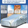 Full Car Cover for Audi A4 Cabriolet 2002-2008,Full Exterior Covers Breathable Waterproof Dustproof Sun Protection Snowproof with Reflective Strip and Zipper Door view 3