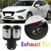 KYPSZQPSH 1Pc Universal Car Exhaust Tip Stainless Steel Chrome Round Muffler Tail Pipe Exhaust System Accessory(Style H) view 3