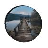 Wooden Trestle by The Water Tire Cover Universal, Heavy Duty Oxford Fabric Spare Tire Cover, Waterproof Wheel Protector for SUV, Truck, RV, Camper, Dust/Snow/Sun Protection, 28inch view 1