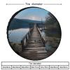 Wooden Trestle by The Water Tire Cover Universal, Heavy Duty Oxford Fabric Spare Tire Cover, Waterproof Wheel Protector for SUV, Truck, RV, Camper, Dust/Snow/Sun Protection, 28inch view 2
