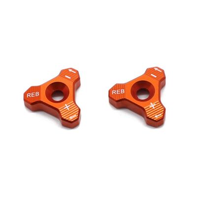 48MM Front Fork Shock Absorber Adjuster Knob Compatible with WP Forks Fits SX SXF EXC XCW 125 150 200 250 300 350 530 Supermoto SMC 690 Models(Orange)