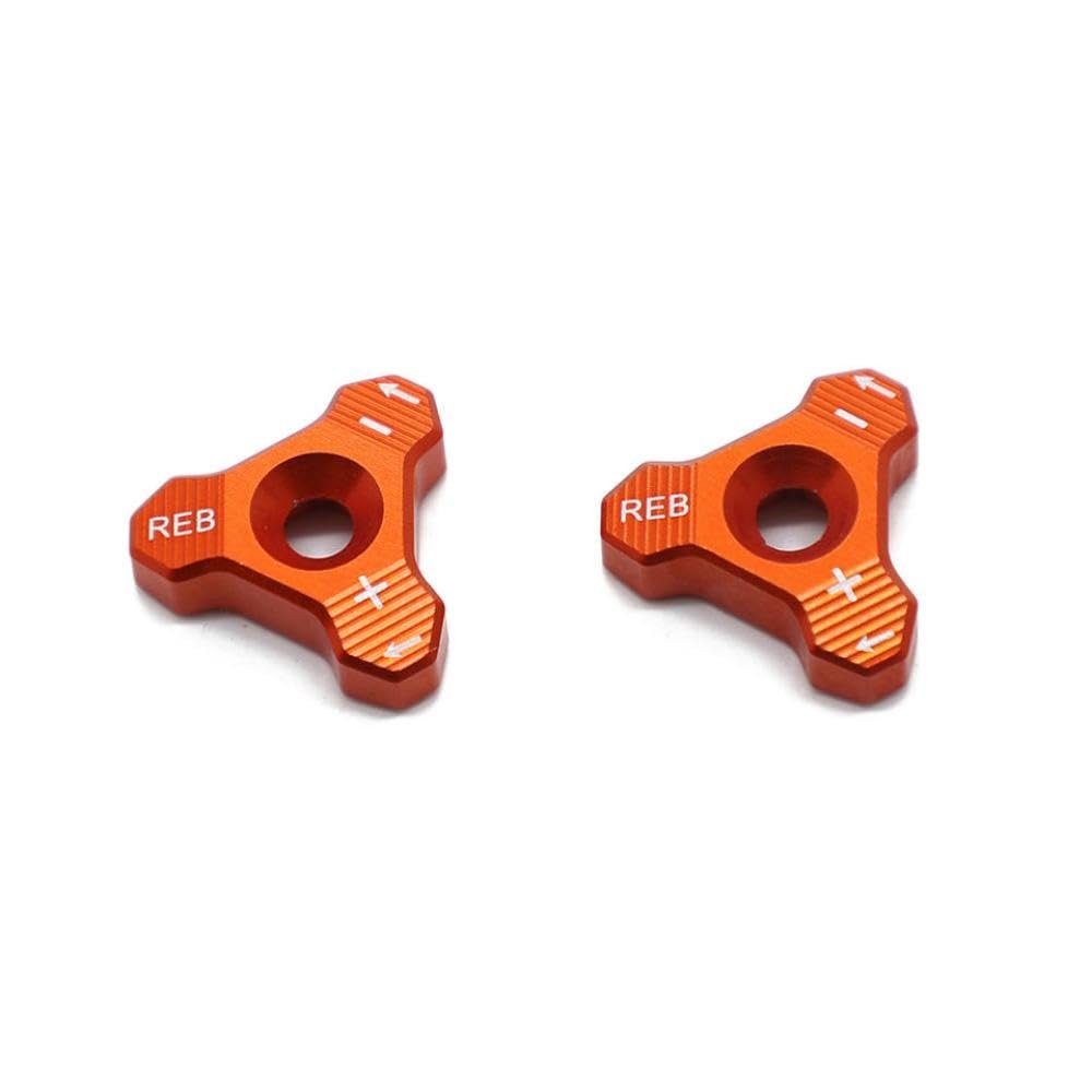 48MM Front Fork Shock Absorber Adjuster Knob Compatible with WP Forks Fits SX SXF EXC XCW 125 150 200 250 300 350 530 Supermoto SMC 690 Models(Orange)