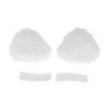HEROFFIX Motorcycle Helmet Accessories Decoration Cat Ears for Motorcycle Bicycle Skiing Helmets Coconut Milk White Plush Sticker 2 Set view 1