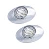 RAGBUSCLE 3 Inch Flush Mount Oval Side LED Marker Light, Compatible with 12 V DC Systems on Various Vehicles Including Trailers, RVs, Pickups, 2 pcs (Clear Cover with White Light) view 1