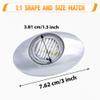 RAGBUSCLE 3 Inch Flush Mount Oval Side LED Marker Light, Compatible with 12 V DC Systems on Various Vehicles Including Trailers, RVs, Pickups, 2 pcs (Clear Cover with White Light) view 2