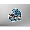 Go with The Flow Ocean Waves Vinyl Bumper Decal Sticker for Car, Bike, SUV, Truck, Helmet, Laptop, Water Bottle, Notebook, Window, Guitar, Skateboard etc Waterproof 5 inches view 3