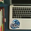 Go with The Flow Ocean Waves Vinyl Bumper Decal Sticker for Car, Bike, SUV, Truck, Helmet, Laptop, Water Bottle, Notebook, Window, Guitar, Skateboard etc Waterproof 5 inches view 4