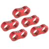 Edinstry 5pcs Car AN10 19mm Hose Separator Clamp Aluminum Fuel Line Mounting Clamp Divider Hose Fitting Adapter Fit for Fuel Line, Oil Line, Brake Line, Water Pipe and Gas Line Red view 1