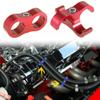 Edinstry 5pcs Car AN10 19mm Hose Separator Clamp Aluminum Fuel Line Mounting Clamp Divider Hose Fitting Adapter Fit for Fuel Line, Oil Line, Brake Line, Water Pipe and Gas Line Red view 2