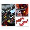 Edinstry 5pcs Car AN10 19mm Hose Separator Clamp Aluminum Fuel Line Mounting Clamp Divider Hose Fitting Adapter Fit for Fuel Line, Oil Line, Brake Line, Water Pipe and Gas Line Red view 4
