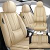 SOUIPA Car Seat Covers 5 Seats Fit for Mazda CX-90 2024 2025,Waterproof Leather Seat Covers,Airbag Compatible,Car Seat Protectors Interior Sets(Full Set,Beige) view 1