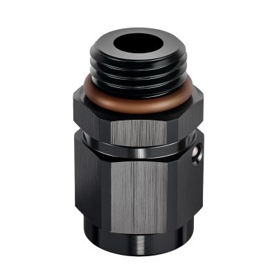 EVIL ENERGY 6AN Female Flare Swivel to 6AN ORB Male Adapter, Fuel Rail Fitting, Leak-Free & Easy Install for Fuel Line Systems, Aluminum Black