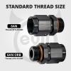 EVIL ENERGY 6AN Female Flare Swivel to 6AN ORB Male Adapter, Fuel Rail Fitting, Leak-Free & Easy Install for Fuel Line Systems, Aluminum Black view 2
