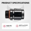 EVIL ENERGY 6AN Female Flare Swivel to 6AN ORB Male Adapter, Fuel Rail Fitting, Leak-Free & Easy Install for Fuel Line Systems, Aluminum Black view 4