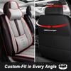 SOUIPA Car Seat Covers 5 Seats Fit for Jeep Liberty 2002-2012,Waterproof Leather Seat Covers,Airbag Compatible,Car Seat Protectors Interior Sets(5PCS with Pillows,Black&Grey) view 2