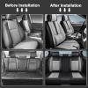 SOUIPA Car Seat Covers 5 Seats Fit for GMC Canyon 2024-2024 2025,Waterproof Leather Seat Covers,Airbag Compatible,Car Seat Protectors Interior Sets(5PCS with Pillows,Black&Grey) view 4
