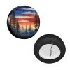 American Flag Sky Trees Spare Tire Cover Universal Fit for Trailers Camper Rv Suvs Trucks,Funny Tire Covers Waterproof Polyester Wheel Protector Outdoor,15 inch view 3