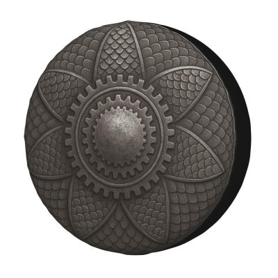 Foruidea Gray Metal Spare Tire Cover Dust-Proof Wheel Tire Cover Fit Trailer, RV, SUV and Many Vehicle 15 Inch
