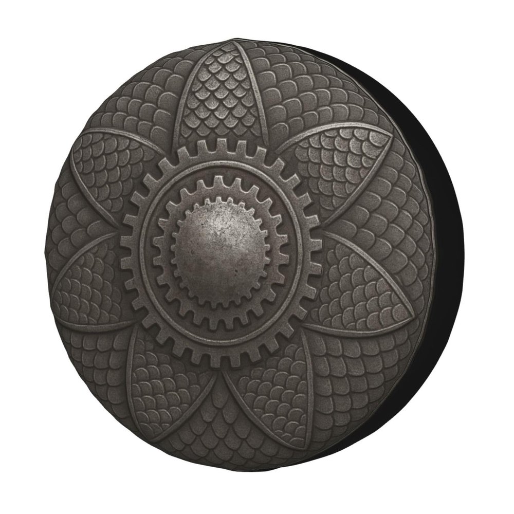 Foruidea Gray Metal Spare Tire Cover Dust-Proof Wheel Tire Cover Fit Trailer, RV, SUV and Many Vehicle 15 Inch