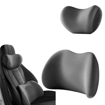 Lumbar Support Pillow and Car Headrest Set Compatible with COWIN Showjet Pro Showjet Pro EV X7 CX3, Cushion Comfort Ergonomic Kit, Set 2-Grey