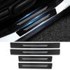 YUFENGLIHAI 4PCS Car Door Sill Protector for Range Rover Sport L461 2023 2024, Carbon Fiber Door Edge Scuff Plate Entry Guard Welcome Pedal Kick Protection Threshold Strips,C/White view 1