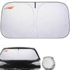 MotorCart Basics windscreen Sun Shade Compatible with Audi S5 B9,Reflective uv dust Cover,Car Windshield Visor,Front Windshield Visor,Foldable Visor(Silver) view 2