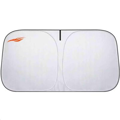 MotorCart Basics windscreen Sun Shade Compatible with Pontiac Grand Am,Reflective uv dust Cover,Car Windshield Visor,Front Windshield Visor,Foldable Visor(Silver)