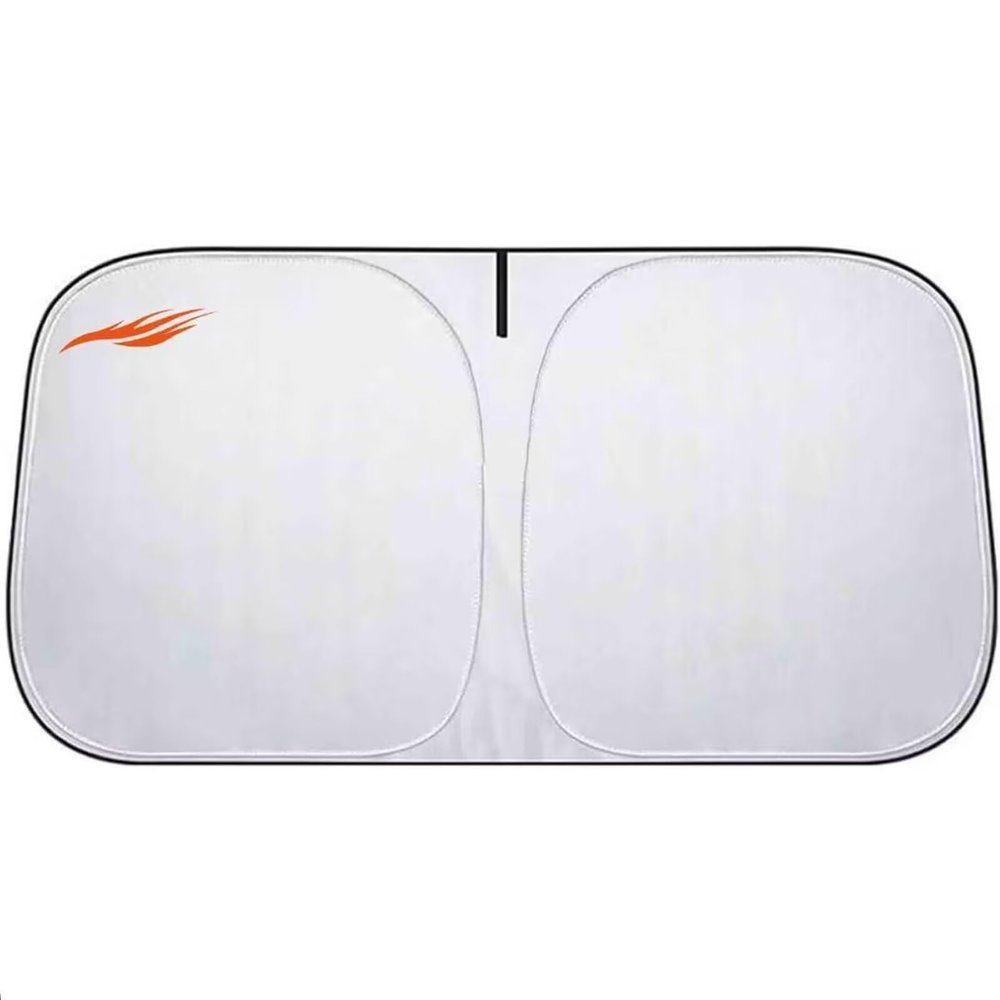 MotorCart Basics windscreen Sun Shade Compatible with Citroen C8,Reflective uv dust Cover,Car Windshield Visor,Front Windshield Visor,Foldable Visor(Silver)